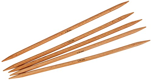 KnitPro K35120 Strumpfstricknadeln, Wood, Braun, 20 cm x 5.5 mm, 5 von KnitPro