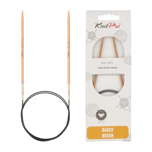 KnitPro K35304 Rundstricknadel, Birkenholz, Braun, 40cm x 3mm von KnitPro