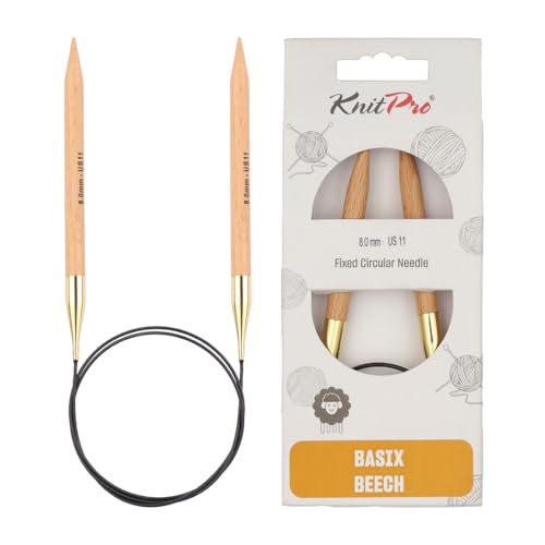 KnitPro K35365 Rundstricknadel, Birkenholz, Beige, 8 mm von KnitPro