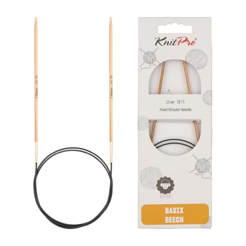 KnitPro K35378 Rundstricknadel, Birkenholz, Braun, 80cm x 2.5mm von KnitPro