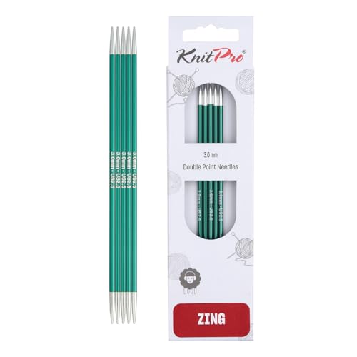 KnitPro K47035 Sockennadeln, Metal, Grün, 20cm / 3mm von KnitPro
