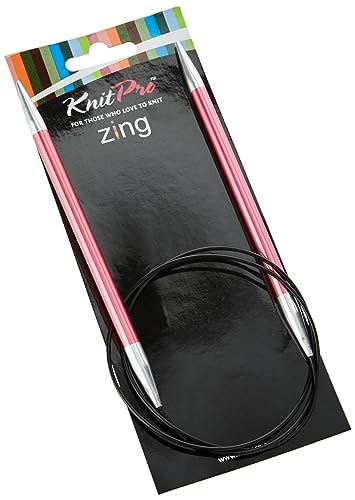 KnitPro K47134 Rundstricknadel, Aluminium, Rosa, 80cm / 6.5mm von KnitPro