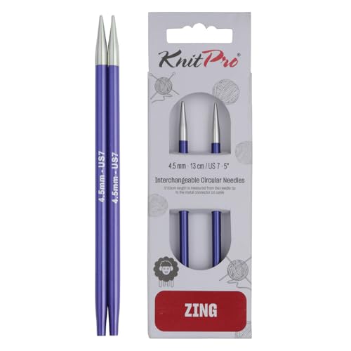 KnitPro K47504 Austauschbare Strickspitzen, Aluminium, Blau, 11.5cm / 4.5mm KnitPro K47504 Austauschbare Strickspitzen, Aluminium, Blau, 11.5cm / 4.5mm von KnitPro