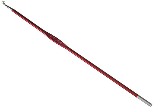 KnitPro KP47463 K47463 Häkelnadel, Metal, rot, 15cm / 2.5mm von KnitPro