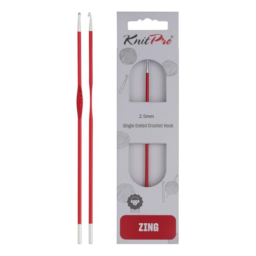 KnitPro KP47463 K47463 Häkelnadel, Metal, rot, 15cm / 2.5mm KnitPro KP47463 K47463 Häkelnadel, Metal, rot, 15cm / 2.5mm von KnitPro