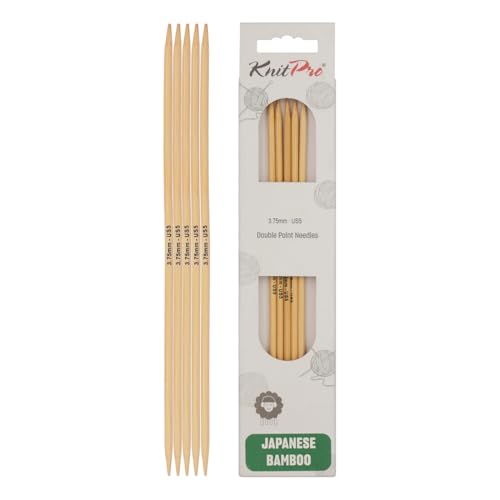KnitPro K22111 Strumpfstricknadeln, Bamboo, Natur, 15 x 0.38 x 0.38 cm, 5 Count von KnitPro