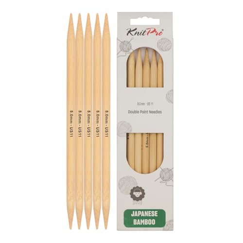 KnitPro K22135 Strumpfstricknadeln, Bamboo, Natur, 20 x 0.8 x 0.8 cm, 5 Count von KnitPro