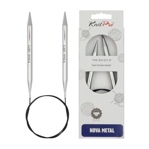 KnitPro Rundstricknadel, Messing, Silver, 9 mm von KnitPro