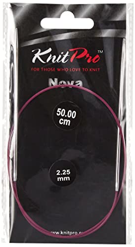 KnitPro Nova Metal: Knitting Pins: Circular: Fixed: 50cm x 2.25mm, Silver von KnitPro