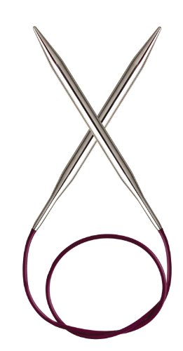 KnitPro Nova Metal: Knitting Pins: Circular: Fixed: 50cm x 8.00mm, Messing, Silver, 50cm x 8mm von KnitPro