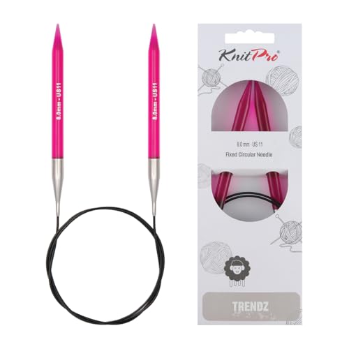 KnitPro Trendz: Knitting Pins: Circular: Fixed: 80cm x 8.00mm, Acryl, Sortiert von KnitPro