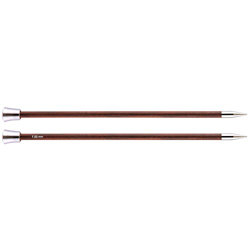 KnitPro Royale Stricknadel: 1 Ende: 40 cm x 7 mm, Birkenholz, Messing, Mehrfarbig, 40 x 0.7 x 0.7 cm von KnitPro