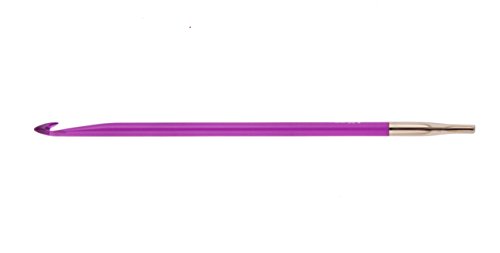 KnitPro Trendz, 5,00 mm, mit Acrylbezug, afghanisch/tunesisch, einendige Häkelnadel, violett, Kunststoff, 5mm von KnitPro