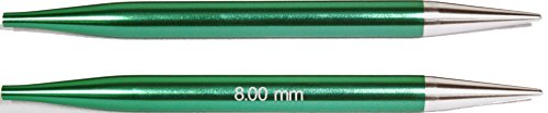 KnitPro K47510 Austauschbare Strickspitzen, Aluminium, Grün, 11.5cm / 8.00mm von KnitPro