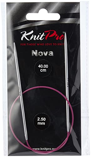 Knitpro Nova Metall vernickelte Rundstricknadeln, 2,50mm / 40cm (10302) von KnitPro