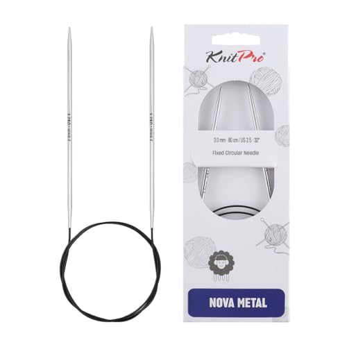 Knitpro Nova Metall vernickelte Rundstricknadeln, 3, 00mm / 40cm (10303) von KnitPro