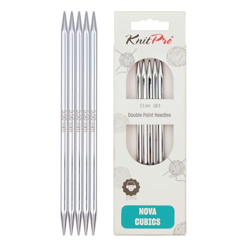 KnitPro K12112 Strumpfstricknadeln, Silber, 5,5 mm, 5 von KnitPro