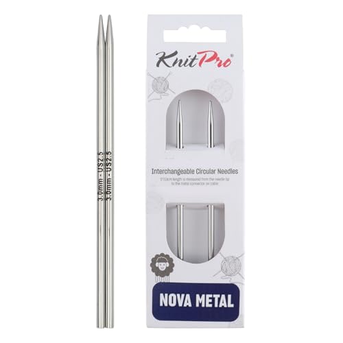 Nova Metall vernickelte Nadelspitzen (ohne Seil) 3,0mm (10415) von KnitPro