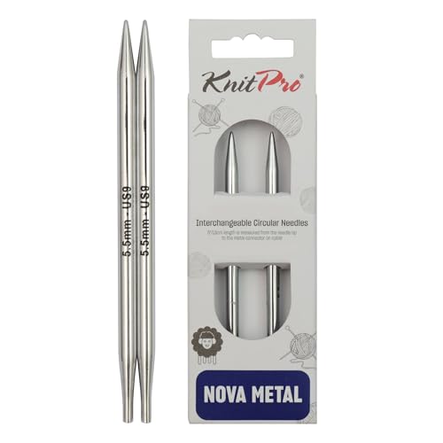 Nova Metall vernickelte Nadelspitzen (ohne Seil) 5,5mm (10405) von KnitPro