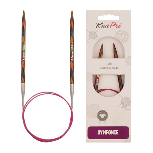 KnitPro K20394 Rundstricknadel, Holz, Mehrfarbig, 50 cm x 6 mm von KnitPro