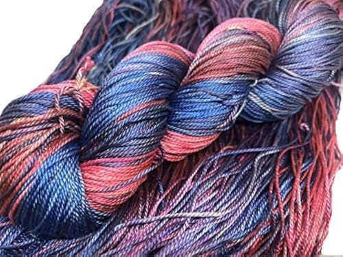 KNITSILK Garn aus 100 % Maulbeerseide, 50 g, 3-lagig, Spitzengewicht, ideal zum Stricken, Häkeln, Weben, gemischte Medien (Orchideen) von Knitsilk