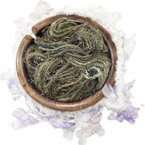 Knitsilk Artisan Leinengarn, grobes handgesponnenes und handgefärbtes Garn, 100 g, 2 Stück, Braun von Knitsilk