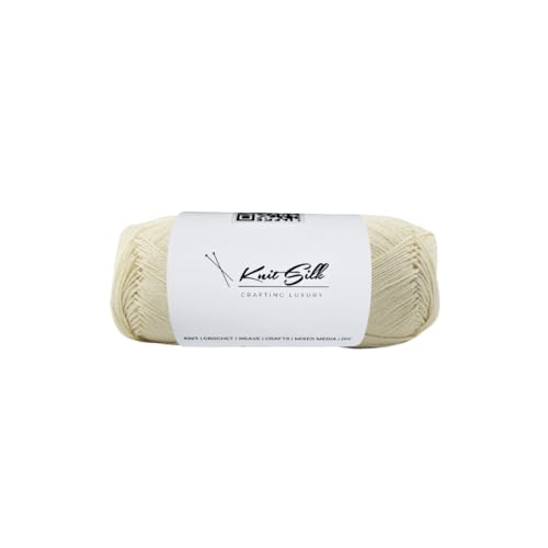 Knitsilk CottonMuse – 100 % gasiertes merzerisiertes Baumwollgarn, 4 x 75 g, weiches, mattes Finish, Premium-Häkelgarn für Bekleidung und Bastelarbeiten, 4 Stück, cremefarben Knitsilk CottonMuse – 100 % gasiertes merzerisiertes Baumwollgarn, 4 x 75 g, weiches, mattes Finish, Premium-Häkelgarn für Bekleidung und Bastelarbeiten, 4 Stück, cremefarben von Knitsilk
