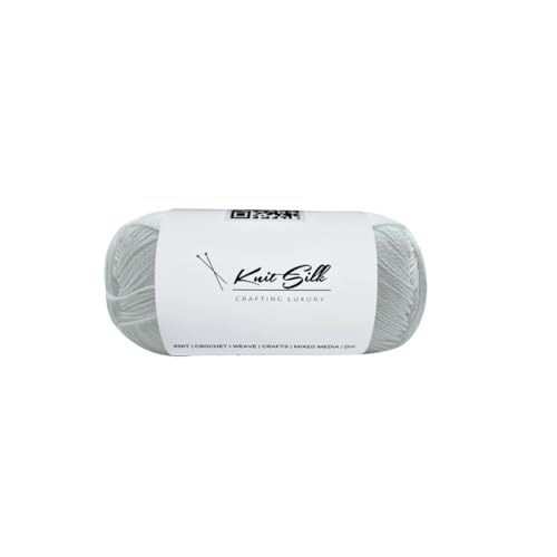 Knitsilk CottonMuse – 100 % gasiertes merzerisiertes Baumwollgarn, 4 x 75 g, weiches, mattes Finish, Premium-Häkelgarn für Bekleidung und Bastelarbeiten, 4 Stück (weiß) von Knitsilk