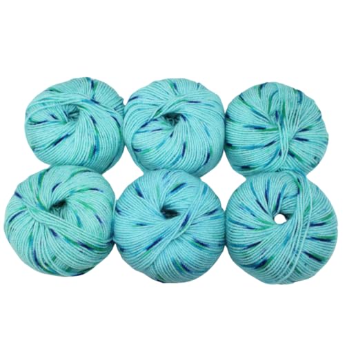 Knitsilk Federweiches Strickgarn - 100% Acryl | 4-lagig, 6 x 25g (insgesamt 150g) | superweiches Garn für Babykleidung, Decken, Pullover & DIY Häkelprojekte | 6 Stück (Himmelblau) von Knitsilk