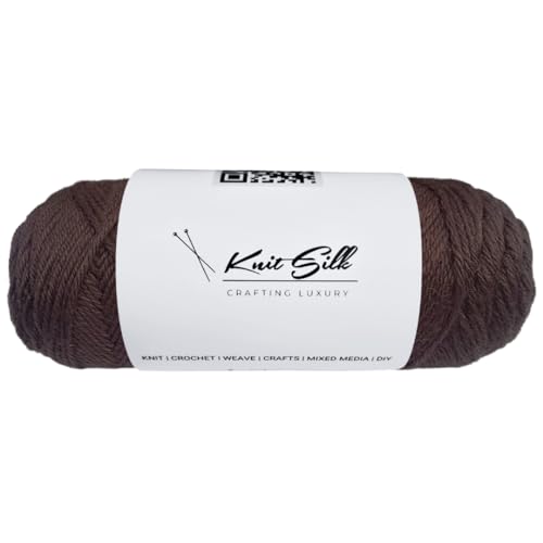 Knitsilk Garn aus 100 % Merinowolle, Braun, ca. 200 m, 100 g x 1 Stück, 100 g, freundliches handgefertigtes Material zum Stricken, Häkeln und Weben Knitsilk Garn aus 100 % Merinowolle, Braun, ca. 200 m, 100 g x 1 Stück, 100 g, freundliches handgefertigtes Material zum Stricken, Häkeln und Weben von Knitsilk