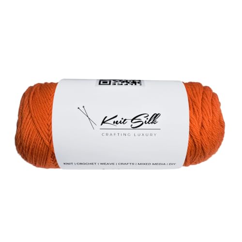 Knitsilk Garn aus 100 % Merinowolle, Orange, 200+ Meter, 100 g x 1 Fadenzahl, 100 g, freundliches handgefertigtes Material zum Stricken, Häkeln und Weben Knitsilk Garn aus 100 % Merinowolle, Orange, 200+ Meter, 100 g x 1 Fadenzahl, 100 g, freundliches handgefertigtes Material zum Stricken, Häkeln und Weben von Knitsilk