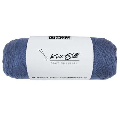 Knitsilk Garn aus 100 % Merinowolle, dunkelblau, über 200 Meter, 100 g x 1 Fadenzahl, 100 g, freundliches handgefertigtes Material zum Stricken, Häkeln und Weben Knitsilk Garn aus 100 % Merinowolle, dunkelblau, über 200 Meter, 100 g x 1 Fadenzahl, 100 g, freundliches handgefertigtes Material zum Stricken, Häkeln und Weben von Knitsilk