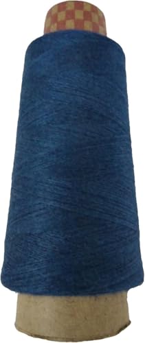 Knitsilk Seiden-Baumwoll-Mischgarn, ultrafeines Garn, 2/60 NM, Blau, weiche, glänzende Naturfaser zum Nähen, Sticken, Schmuckherstellung und Basteln, 1 Stück (1 x 1), 1400 Meter von Knitsilk