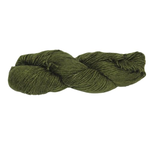 Knitsilk Top Yarn-Mulberry Silk Roving-Garn in Olivtönen, Handbinden und Stanzen, kardierte reine Seide, 100 g, 1 Stück von Knitsilk