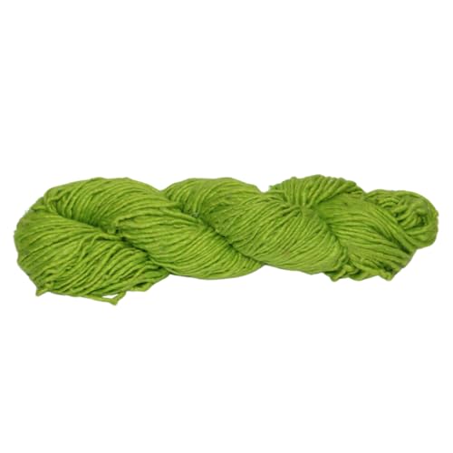 Knitsilk Top Yarn-Mulberry Silk Roving-Garn in Schattierungen von Limettengrün, Handbinden und Stanzen, kardierte reine Seide, 100 g, 1 Stück von Knitsilk
