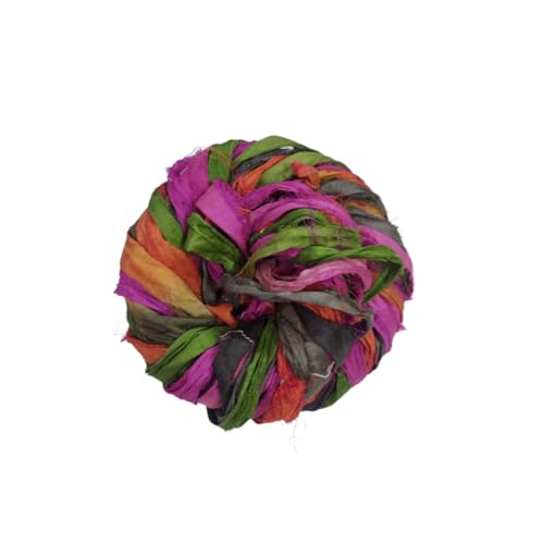 Sari-Seidenband, sehr sperriges Garn von Knitsilk