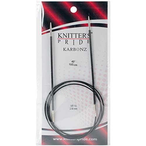 Knitter's Pride Karbonz Rundstricknadeln Nadeln 101,6 cm Größe 1,5/2,5 mm von Knitter's Pride