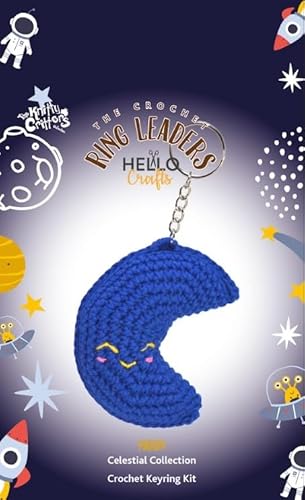 Knitty Critters Himmlischer Schlüsselanhänger – Mond | Anfängerfreundliches Häkel-Bastelset mit recyceltem Garn Knitty Critters Himmlischer Schlüsselanhänger – Mond | Anfängerfreundliches Häkel-Bastelset mit recyceltem Garn von Knitty Critters