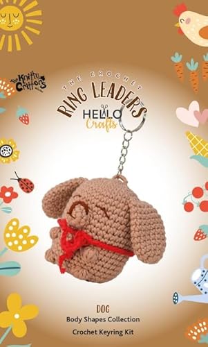 Knitty Critters Schlüsselanhänger mit Tierformen – Hund | Anfängerfreundliches Häkel-Bastelset mit recyceltem Garn Knitty Critters Schlüsselanhänger mit Tierformen – Hund | Anfängerfreundliches Häkel-Bastelset mit recyceltem Garn von Knitty Critters