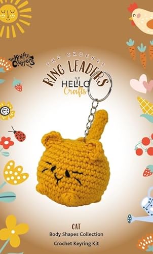 Knitty Critters Schlüsselanhänger mit Tierformen – Kastenkatze | Anfängerfreundliches Häkel-Bastelset mit recyceltem Garn Knitty Critters Schlüsselanhänger mit Tierformen – Kastenkatze | Anfängerfreundliches Häkel-Bastelset mit recyceltem Garn von Knitty Critters