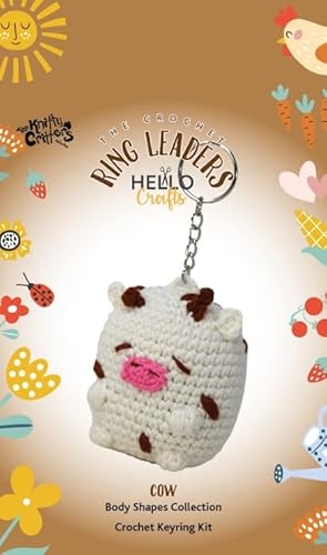 Knitty Critters Schlüsselanhänger mit Tierformen – Kuh | Anfängerfreundliches Häkel-Bastelset mit recyceltem Garn Knitty Critters Schlüsselanhänger mit Tierformen – Kuh | Anfängerfreundliches Häkel-Bastelset mit recyceltem Garn von Knitty Critters