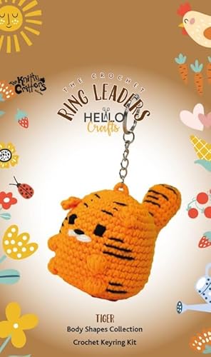 Knitty Critters Schlüsselanhänger mit Tierformen – Tiger | Anfängerfreundliches Häkel-Bastelset mit recyceltem Garn Knitty Critters Schlüsselanhänger mit Tierformen – Tiger | Anfängerfreundliches Häkel-Bastelset mit recyceltem Garn von Knitty Critters