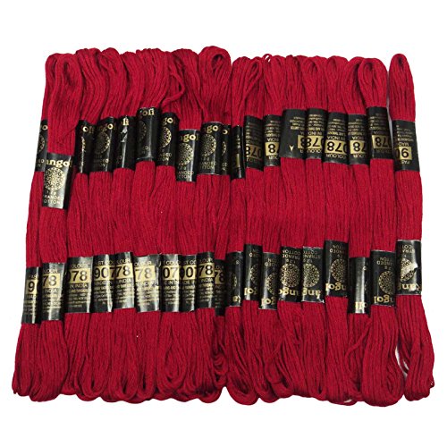 IBA Indianbeautifulart 25 PC-Baumwoll Nuhgarn Needlepoint Stickerei Skein Kreuz Floss Stich von Knitwit
