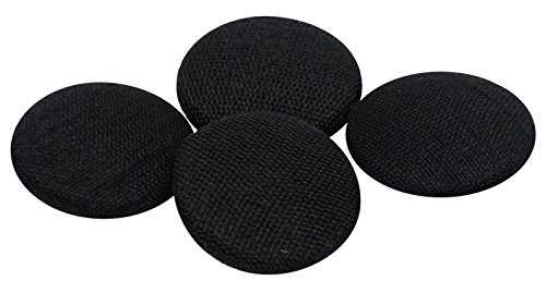 Schwarz Poly Dupion 2 Löcher Dekostoff Covered Nähen Knopf Scrapbooking Fertigkeit - Packung mit 12 Stück Schwarz Poly Dupion 2 Löcher Dekostoff Covered Nähen Knopf Scrapbooking Fertigkeit - Packung mit 12 Stück von Knitwit
