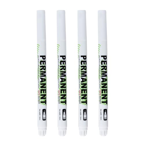 Knocery Permanentmarker Weiß, Fineliner Weiß 1,0 mm Permanentmarker für Holz, Metall, Glas, Stoff, Stein, Fotoalbum, Reifen, 4 Stück Knocery Permanentmarker Weiß, Fineliner Weiß 1,0 mm Permanentmarker für Holz, Metall, Glas, Stoff, Stein, Fotoalbum, Reifen, 4 Stück von Knocery