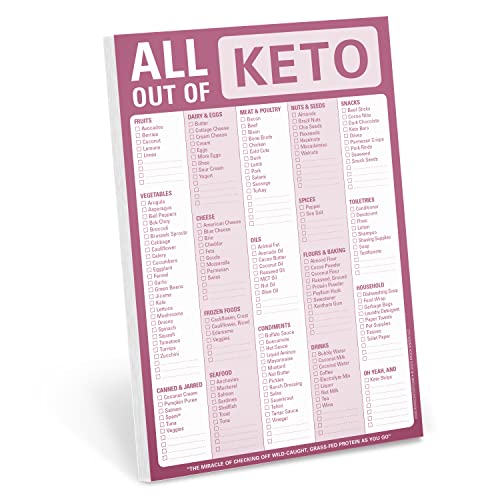 Knock Knock All Out Of Pad (Keto), Keto Diet Grocery List Notizblock, 15,2 x 22,9 cm von Knock Knock