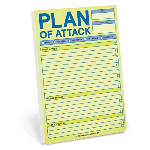 Knock Knock Plan of Attack Pads – Tagesplanerblöcke und To-Do-Listen-Notizblöcke, je 15,2 x 22,9 cm (Pastell) von Knock Knock