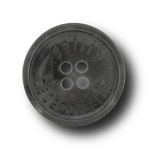 Knopfparadies - 10er Set aparte Knöpfe in Perlmutt Optik/grau meliert/Kunststoff/Ø ca. 17 mm von Knopfparadies