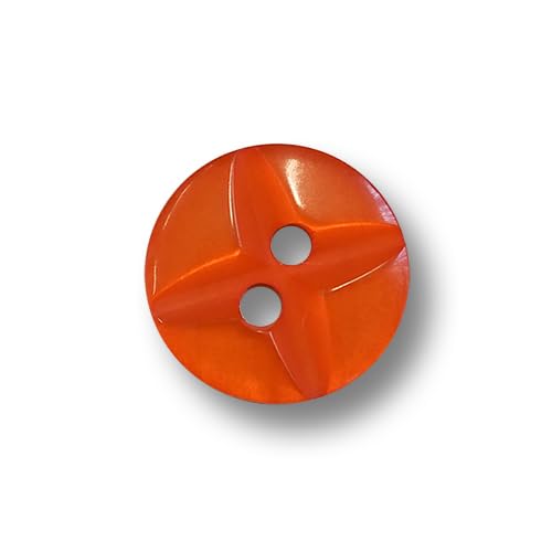 Knopfparadies - 10er Set knallig orange eingefärbte Blusenknöpfe aus Kunststoff mit zwei Löchern. Ø: ca. 11mm! Knopfparadies - 10er Set knallig orange eingefärbte Blusenknöpfe aus Kunststoff mit zwei Löchern. Ø: ca. 11mm! von Knopfparadies