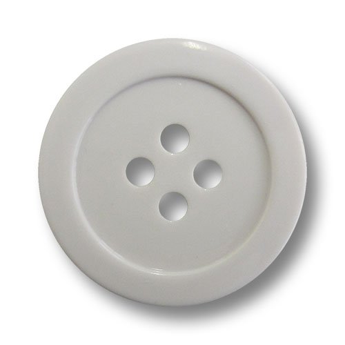 Knopfparadies - 10er Set schlichte natur weiße Vierloch Kunststoffknöpfe zur vielseitigen Benutzung/Naturweiß/Kunststoff Knöpfe/Ø ca. 20mm von Knopfparadies